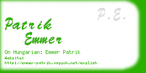 patrik emmer business card